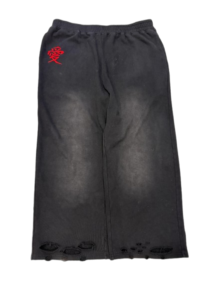 "LOVEISWAR" OVERSIZED FLARED SWEATS