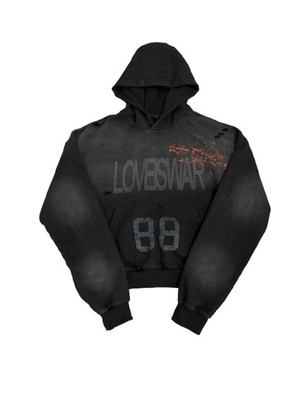 "LOVEISWAR" BLOODY HOODIE